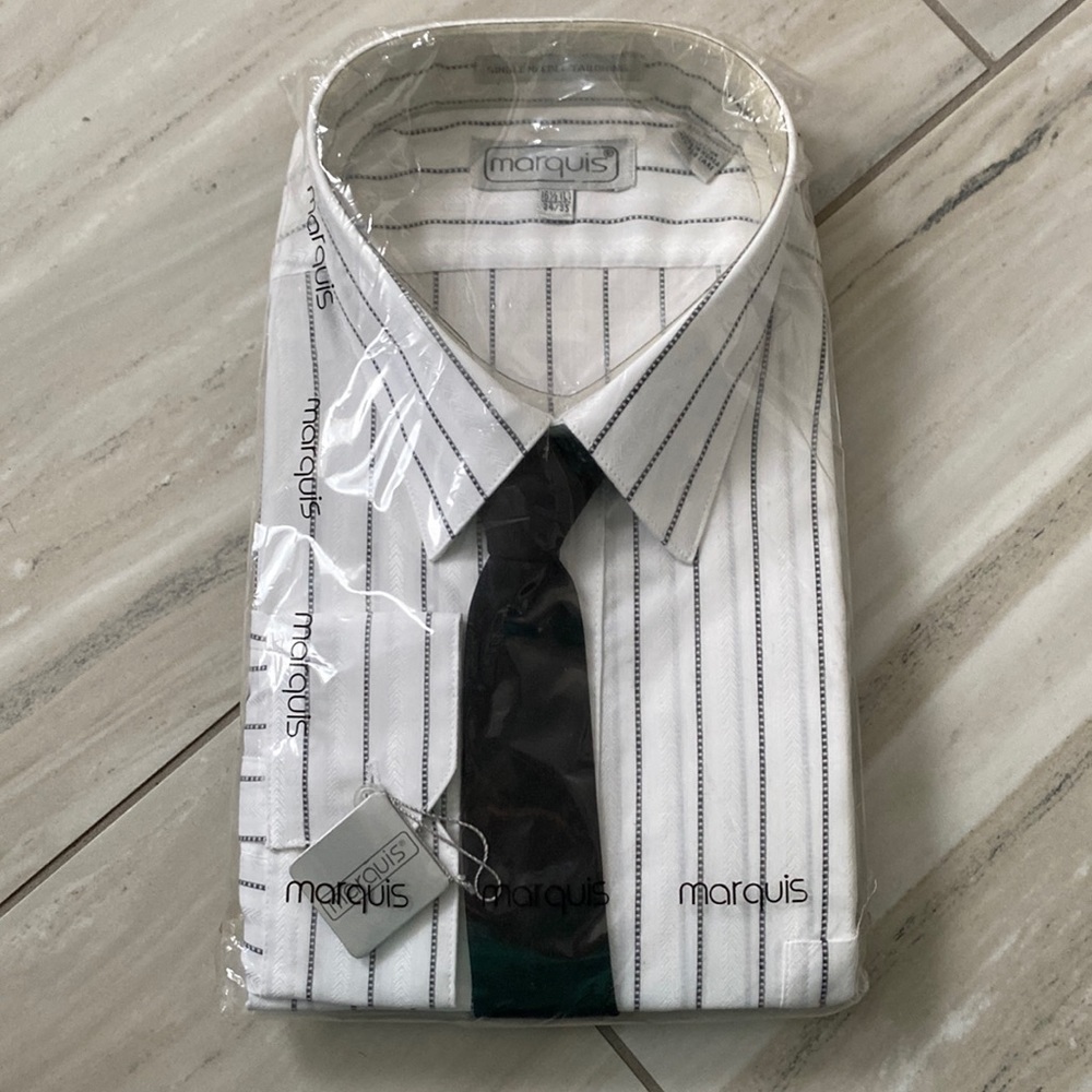 Marquis Mens Dress Shirt - BRAND NEW IN BAG - 16.5 34/35